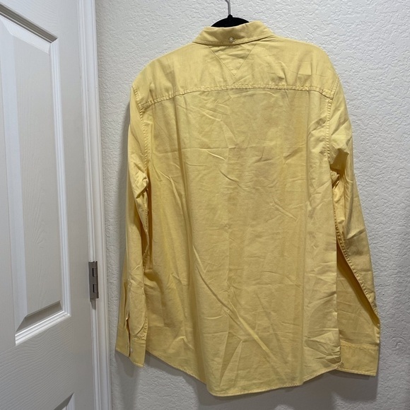 Tommy Hilfiger Men Yellow Long Sleeve Button Front Shirt - Picture 10 of 10